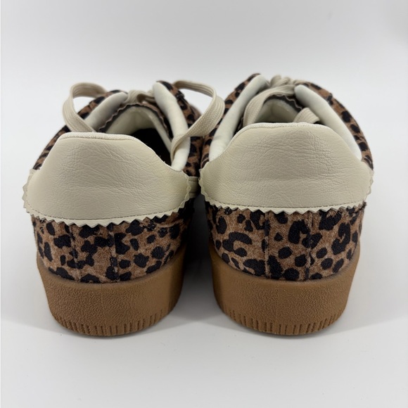 NWOT Dolce Vita Russo Leopard Print Brown Low Top Lace Up Sneakers Women Size 8 - Picture 4 of 7